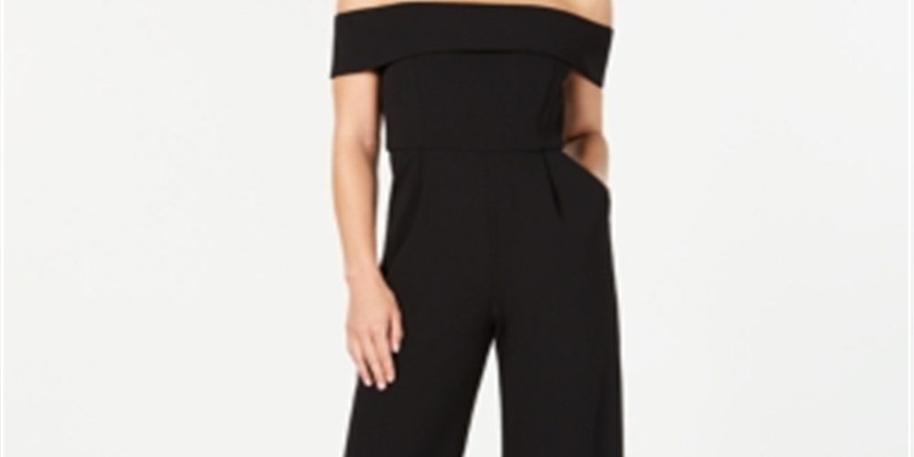 Macacão Calvin Klein Feminino Ombro a Ombro Preto Tamanho 12
