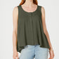 Blusa sem mangas feminina Style &amp; Co, top coquetel, verde, tamanho extragrande