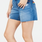 Shorts jeans femininos INC International Concepts com bainha crua e arco-íris, azul, tamanho 12