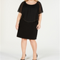 Vestido tubinho conversível plus size feminino JM Collection, preto, tamanho 2X