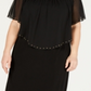 Vestido tubinho conversível plus size feminino JM Collection, preto, tamanho 2X
