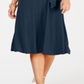 Vestido midi com cinto feminino Charter Club, azul, tamanho pequeno GG