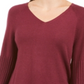 Suéter túnica feminino estilo &amp; co com manga bispo, roxo, tamanho pequeno P