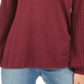 Suéter túnica feminino estilo &amp; co com manga bispo, roxo, tamanho pequeno P