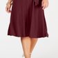 Vestido midi feminino Charter Club com amarração na cintura, tamanho grande, vermelho