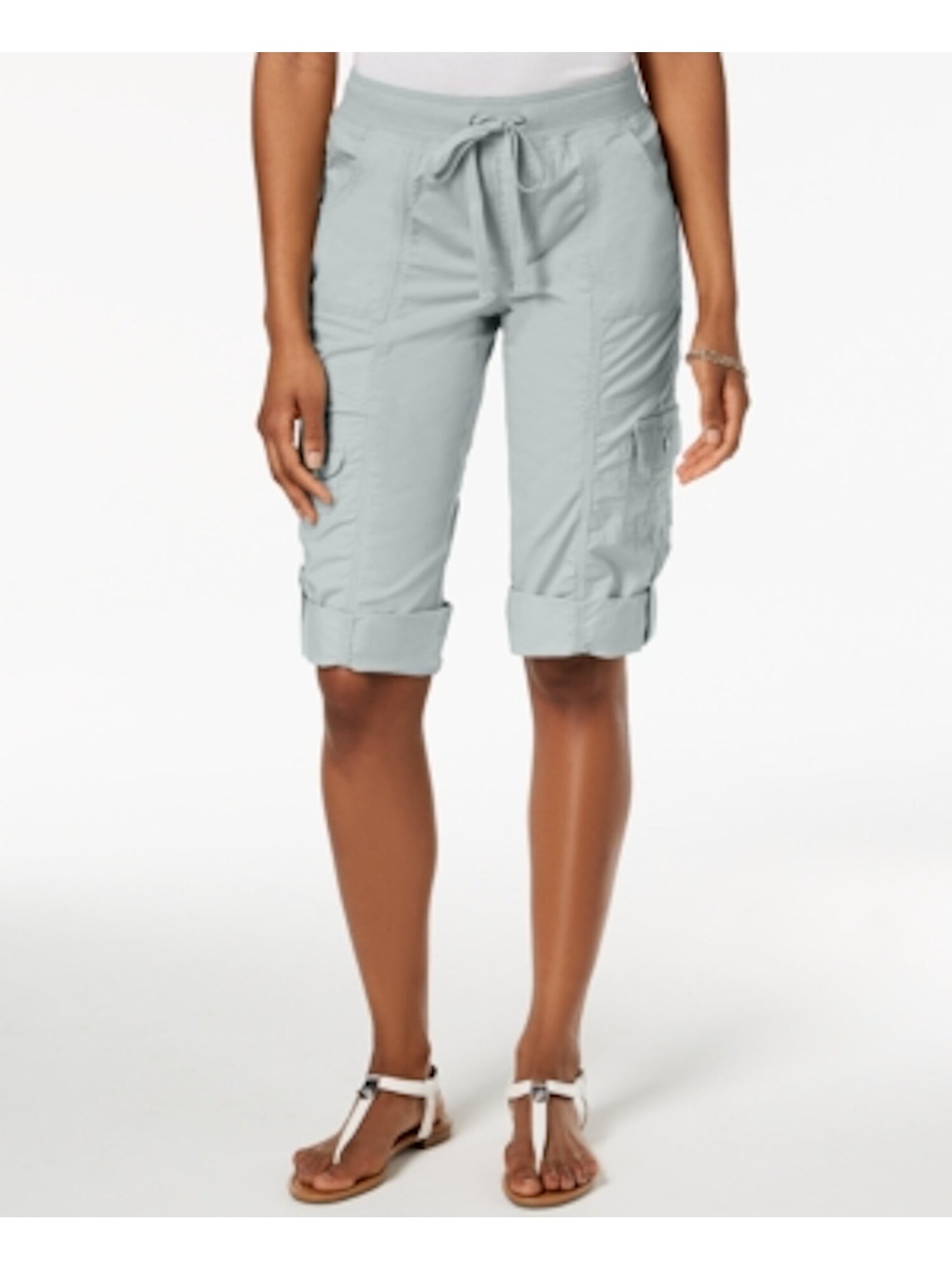 Calça Capri Feminina Style &amp; Co Cinza Tamanho X-S