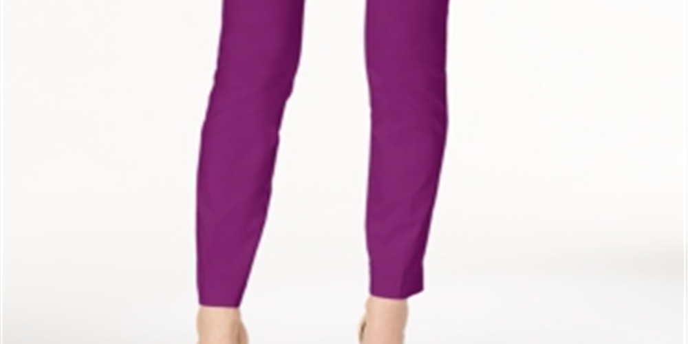 Calça skinny e curta Alfani feminina com controle de barriga, tamanho 0, pequena, fúcsia