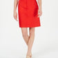 Charter Club Short Feminino Curto A Line Wear to Work Saia Vermelha Tamanho 16