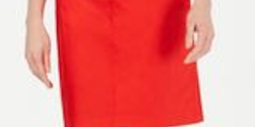 Charter Club Short Feminino Curto A Line Wear to Work Saia Vermelha Tamanho 16