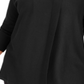 JM Collection Suéter Feminino Plus com Cadarço e Gola Redonda Preto Tamanho 2X