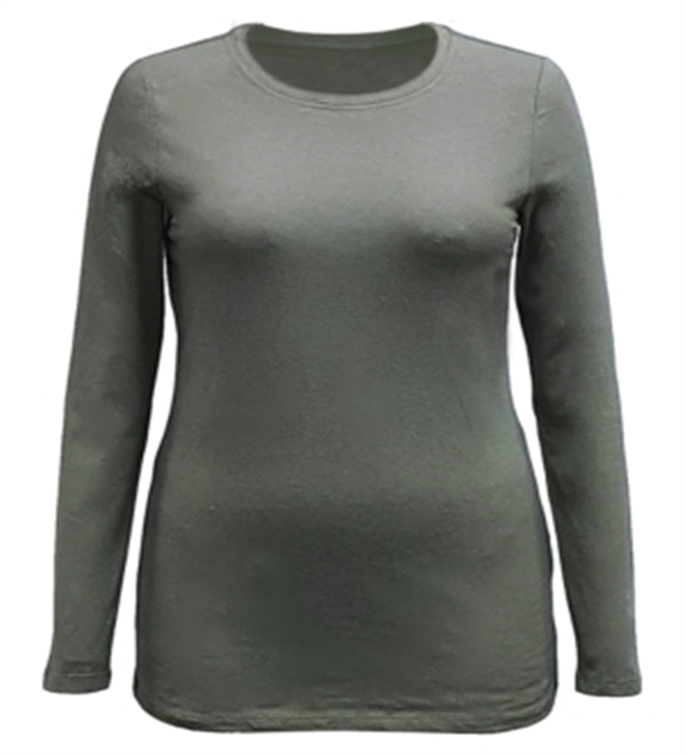 Blusa feminina manga longa estilo &amp; co verde tamanho pequeno