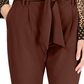 Calça feminina afunilada Paperbag da INC International Concepts, marrom, tamanho 14