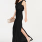 Vestido de festa longo, sem mangas, com decote canoa, preto, tamanho 18, da Adrianna Papell