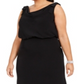Vestido de festa longo, sem mangas, com decote canoa, preto, tamanho 18, da Adrianna Papell