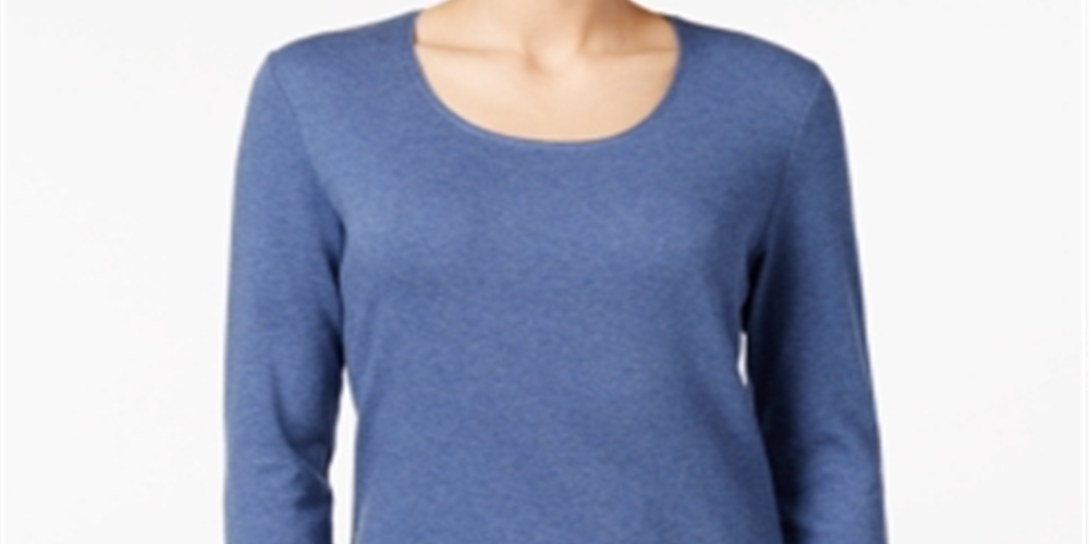 Karen Scott Blusa Feminina Gola Redonda Azul Tamanho XX-G