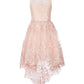 Vestido ilusão de renda para meninas grandes, edições raras, rosa, tamanho 10