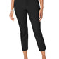 Calça curta feminina Charter Club Newport Tummy Control preta tamanho 10 Petite