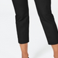 Calça curta feminina Charter Club Newport Tummy Control preta tamanho 10 Petite