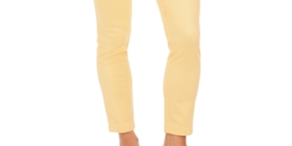 Calça curta feminina Charter Club Chelsea Twill Tummy Control, amarela, tamanho 6