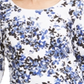 Blusa feminina Karen Scott com estampa floral abstrata, preta, tamanho X-S