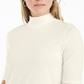 Camiseta feminina Charter Club Supima Cotton com gola simulada, branca, tamanho médio