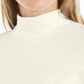 Camiseta feminina Charter Club Supima Cotton com gola simulada, branca, tamanho médio