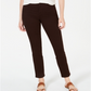 Jeans feminino slim com controle de barriga estilo &amp; co, marrom, tamanho 16 S