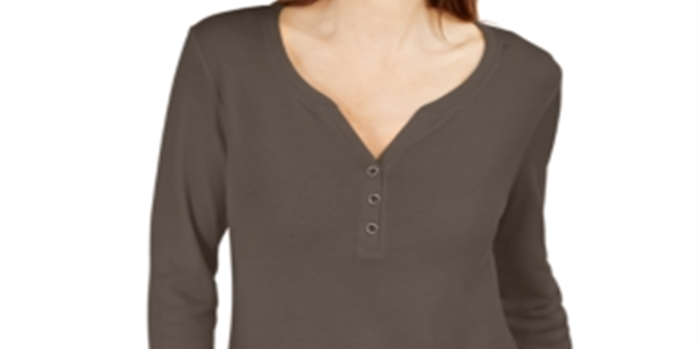 Camisa Henley Manga 3/4 Feminina Karen Scott Coral Tamanho Médio