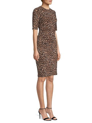 Vestido feminino Vince Camuto manga curta acima do joelho marrom tamanho 10