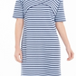 Vestido listrado feminino Karen Scott, azul, tamanho médio
