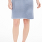 Vestido listrado feminino Karen Scott, azul, tamanho médio