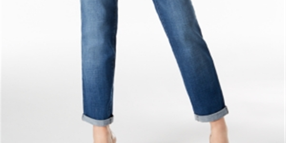 Calça jeans feminina estilo boyfriend da INC International Concepts, azul, tamanho 0
