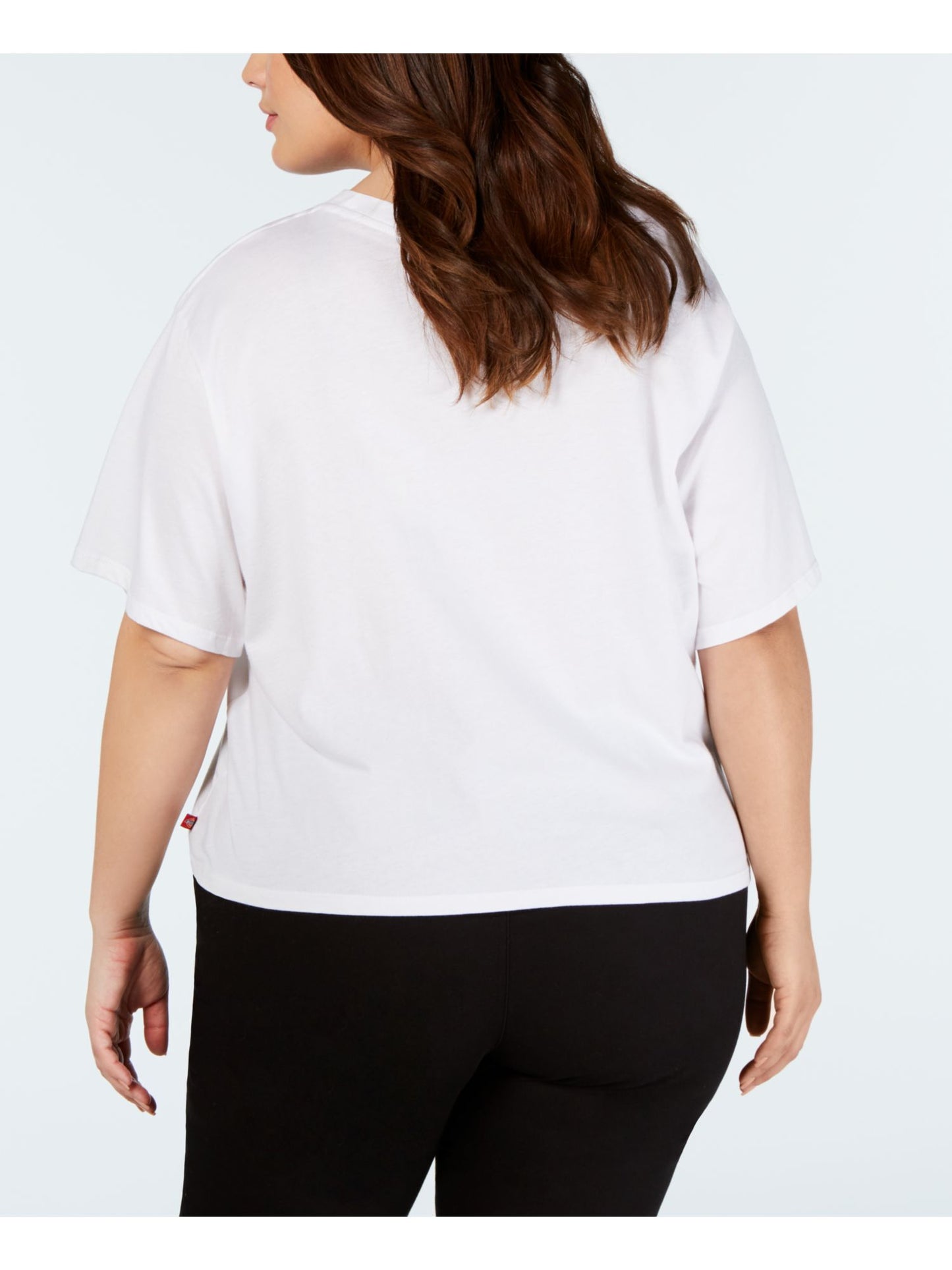 Camiseta Dickies Feminina Trendy Plus Logo Listrada Branca Tamanho XXX-G