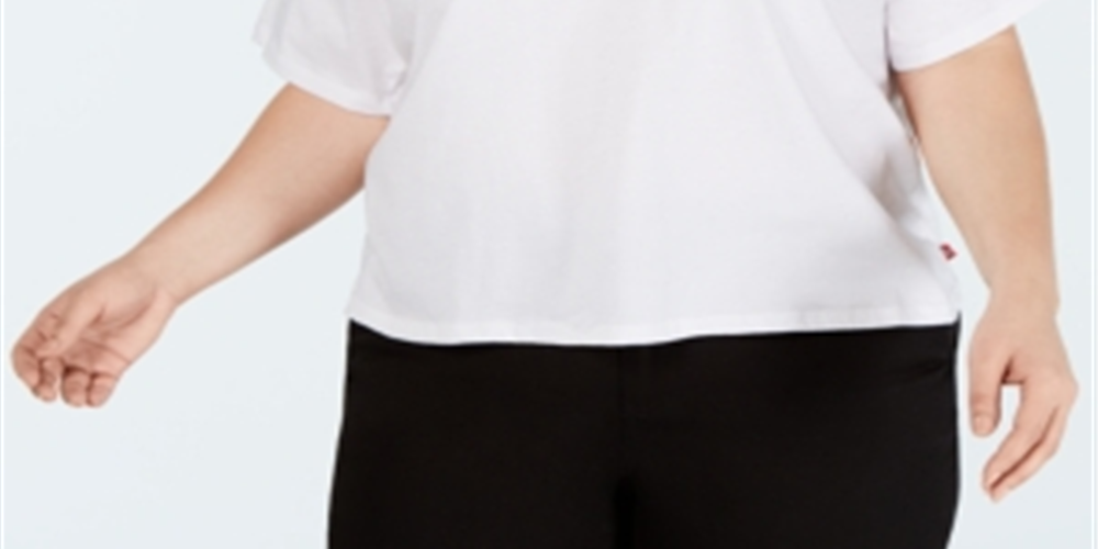 Camiseta Dickies Feminina Trendy Plus Logo Listrada Branca Tamanho XXX-G