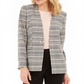 Calvin Klein Blazer Xadrez Feminino Sem Gola Rosa Tamanho 16