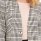 Calvin Klein Blazer Xadrez Feminino Sem Gola Rosa Tamanho 16