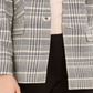 Calvin Klein Blazer Xadrez Feminino Sem Gola Rosa Tamanho 16