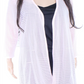 Cardigan Alfani Feminino Otomano Listrado Aberto na Frente Rosa Tamanho P