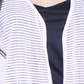 Cardigan Alfani Feminino Otomano Listrado Aberto na Frente Rosa Tamanho P