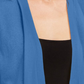 Cardigan feminino Alfani com manga 3/4 aberta, azul, tamanho pequeno