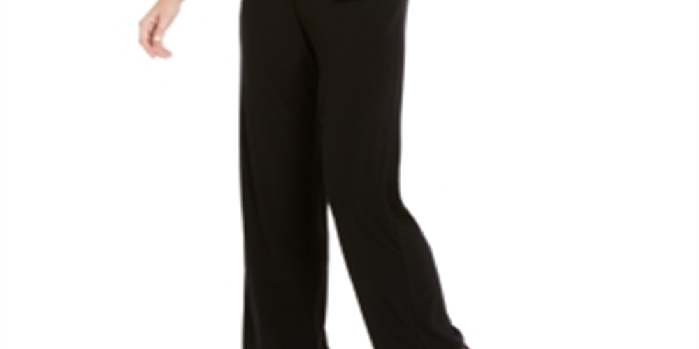 Macacão feminino NY Collection com manga bufante, preto, tamanho pequeno XS