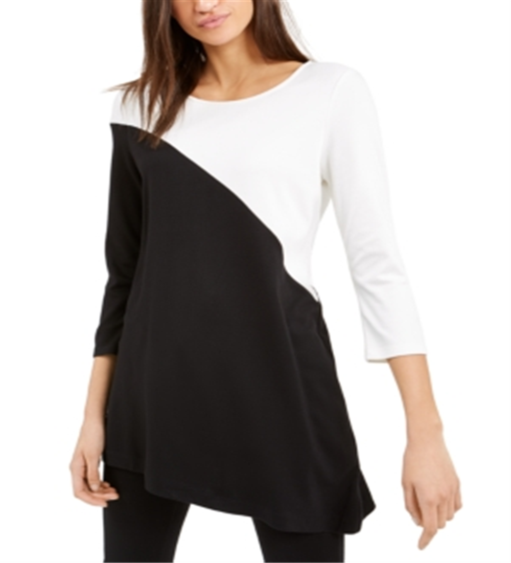 Túnica Alfani Feminina Colorblock Preta Tamanho Pequeno P
