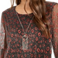 NY Collection Feminino Metálico Assimétrico Bainha Colar Top Vermelho Tamanho Pequeno Pequeno
