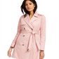Casaco trench coat feminino clássico liso Charter Club rosa tamanho XX-G