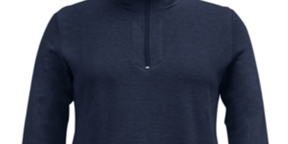 Karen Scott Top Feminino Meio Zíper Azul Marinho Tamanho Médio