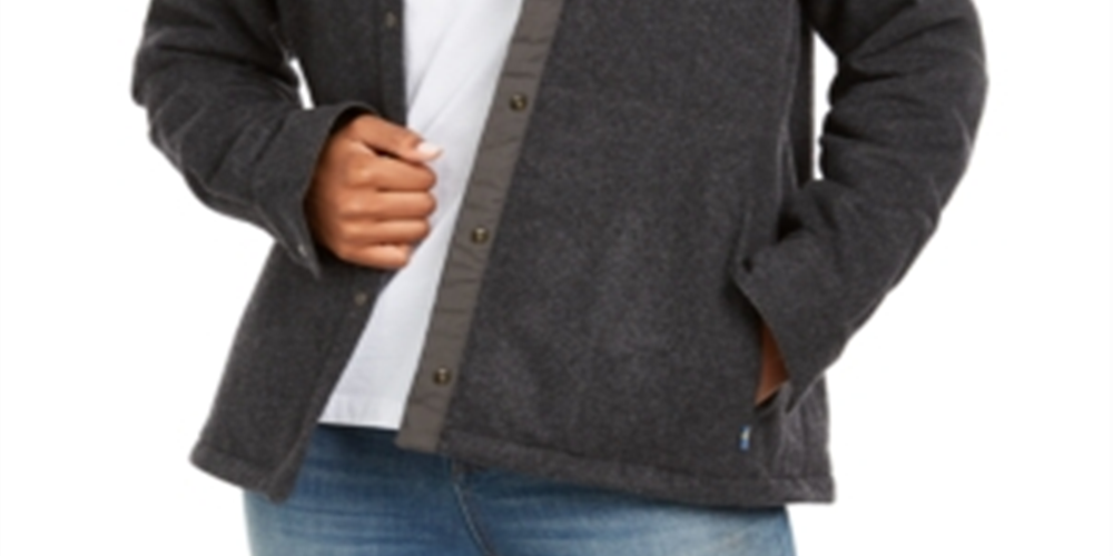 Jaqueta acolchoada de lã canadense feminina Fjallraven, cinza, tamanho médio