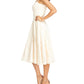Vestido de coquetel feminino Dress the Population Flora com lantejoulas e ajuste evasê, tamanho X-Large, branco