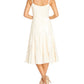 Vestido de coquetel feminino Dress the Population Flora com lantejoulas e ajuste evasê, tamanho X-Large, branco