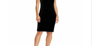 Vestido de coquetel Ralph Lauren feminino com lantejoulas brilhantes, preto, tamanho 12