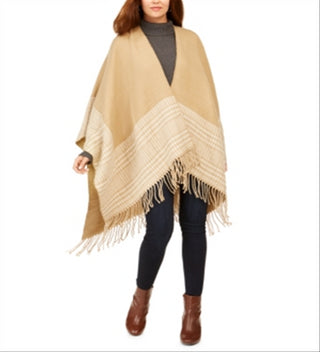 Cachecol reversível xadrez com blocos de cores feminino Charter Club, marrom, tamanho único